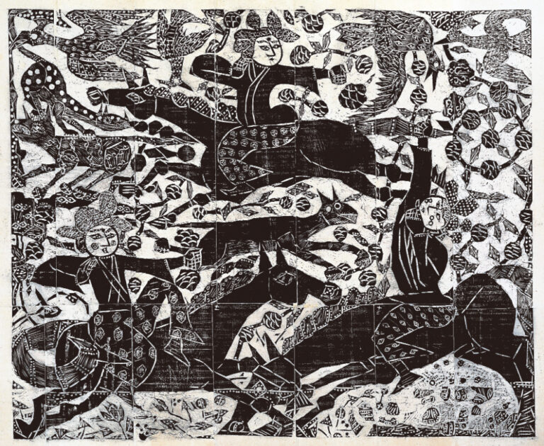 棟方志功　木版画　「荒海や佐渡によこたう天の川」　希少 棟方志功 木版画 「荒海や佐渡によこたう天の川」 希少 版画