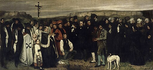 ギュスターヴ・クールベ - オルナンの埋葬, Gustave Courbet - A Burial at Ornans - Google Art Project 2, Public domain, via Wikimedia Commons.
