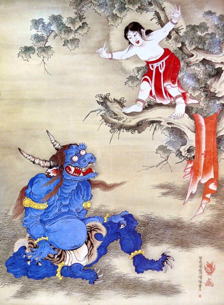 曾我蕭白《雪山童子図》, Public domain, via Wikimedia Commons.