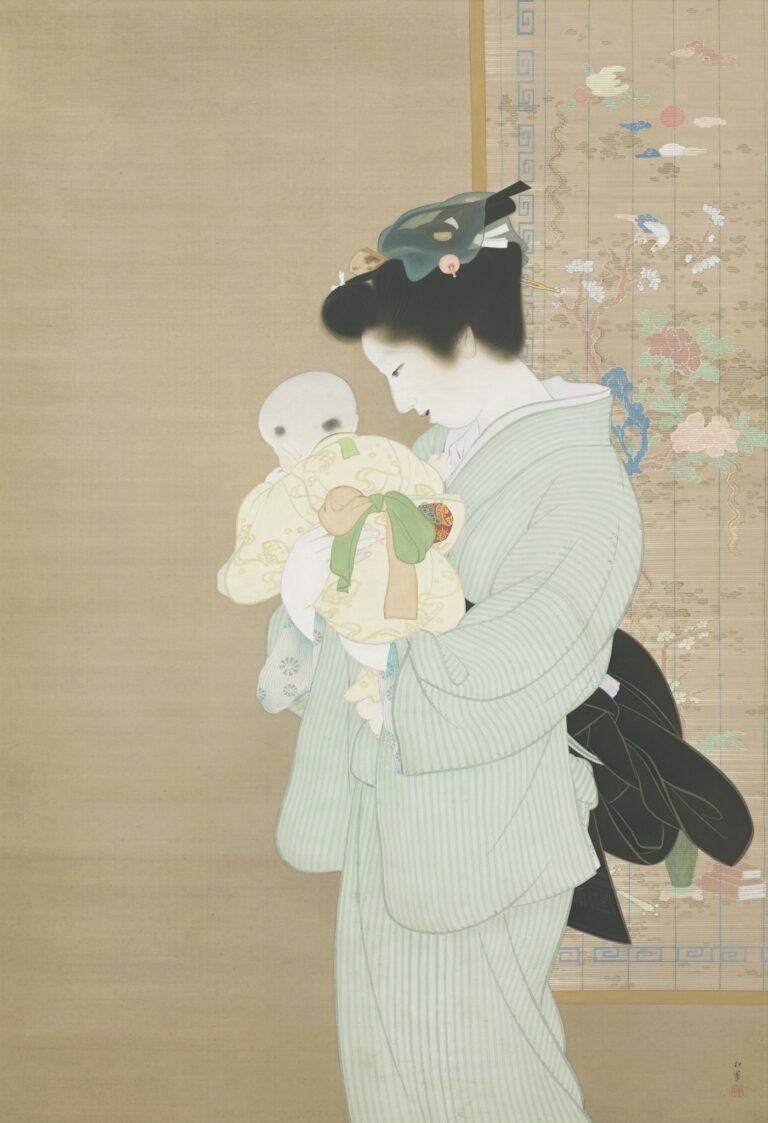上村松園 《母子》 （重要文化財） 1934年 東京国立近代美術館 【後期展示】