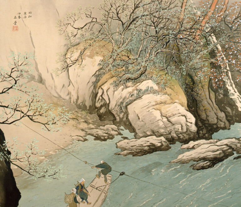 川合玉堂《春風春水》　1940（昭和15）年　絹本・彩色　山種美術館