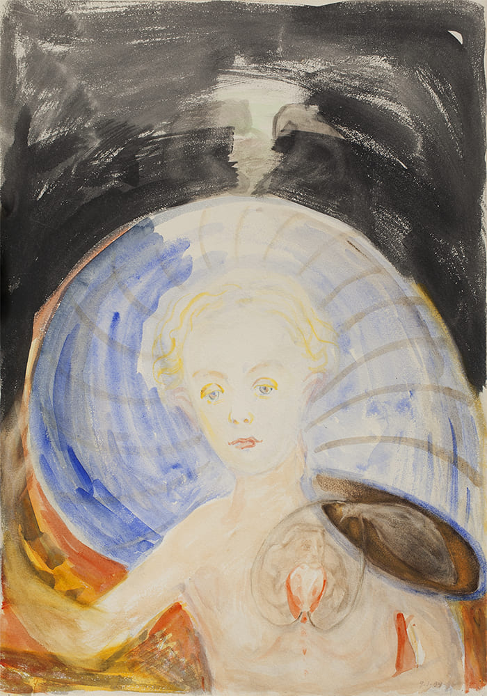 ヒルマ・アフ・クリント 《無題》 1934年　水彩・紙　50×35cm　ヒルマ・アフ・クリント財団　By courtesy of The Hilma af Klint Foundation