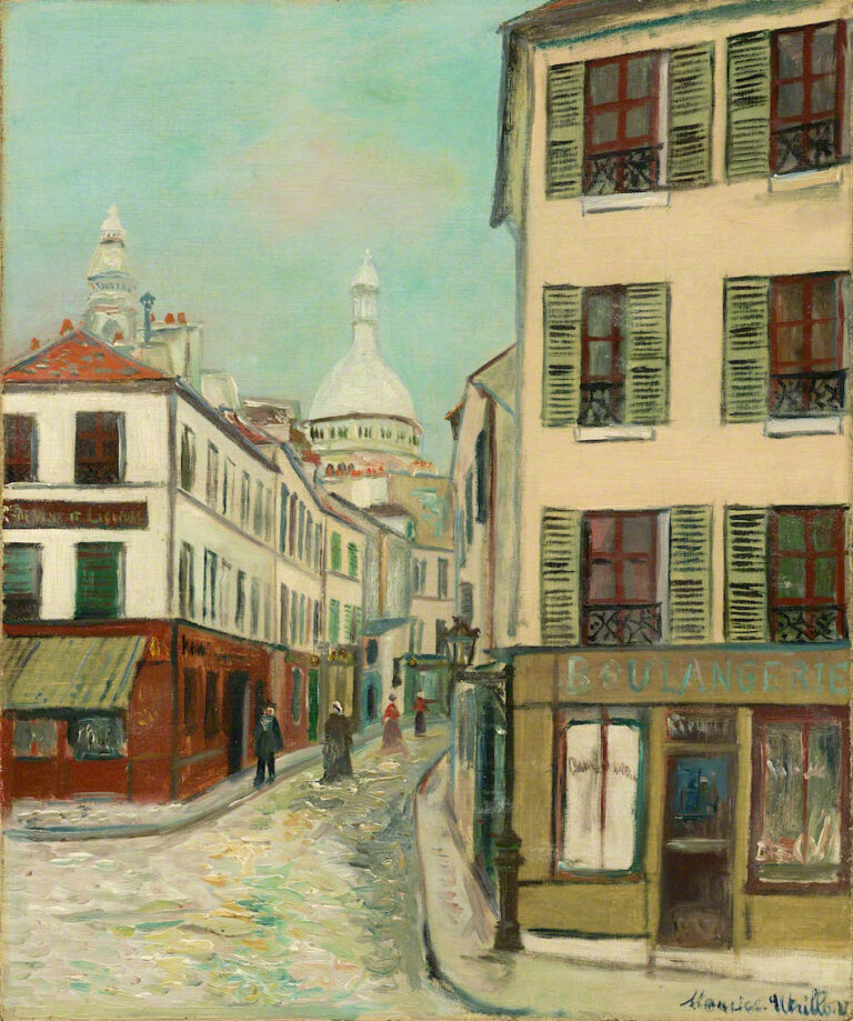 モーリス・ユトリロ《モンマルトル、ノルヴァン通り》