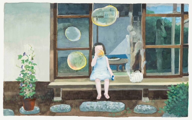 千葉勝　素描「パレルモ」額41.5×44.5絵24×26CM イタリア在住洋画家 千葉県 – 日本画家 棚町宜弘
