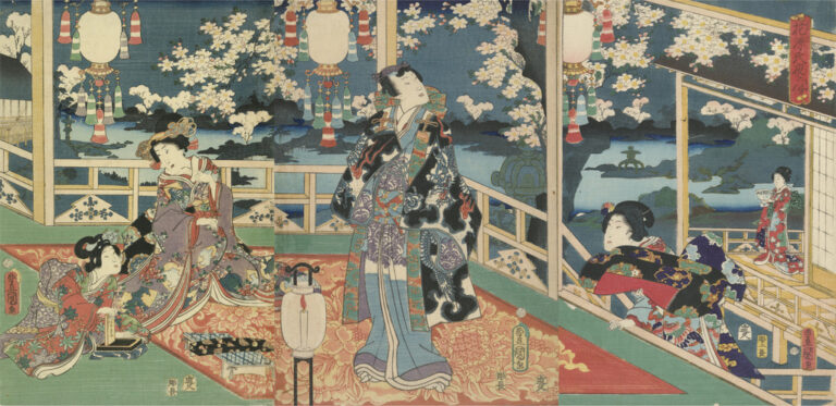 三代歌川豊国(歌川国貞) 《花源氏夜の俤》 1861年(文久元)