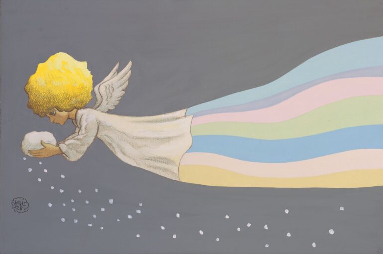 「いちごえほん」1976年2月号表紙絵「雪の天使の2月号」