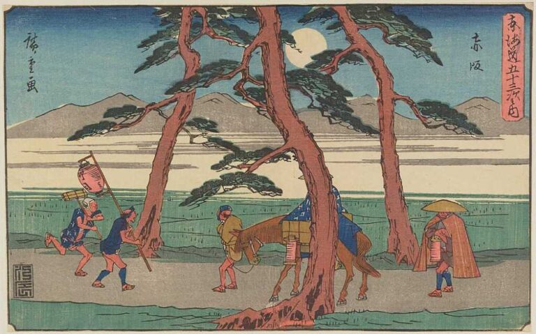 歌川広重『東海道五十三次之内 赤坂』
