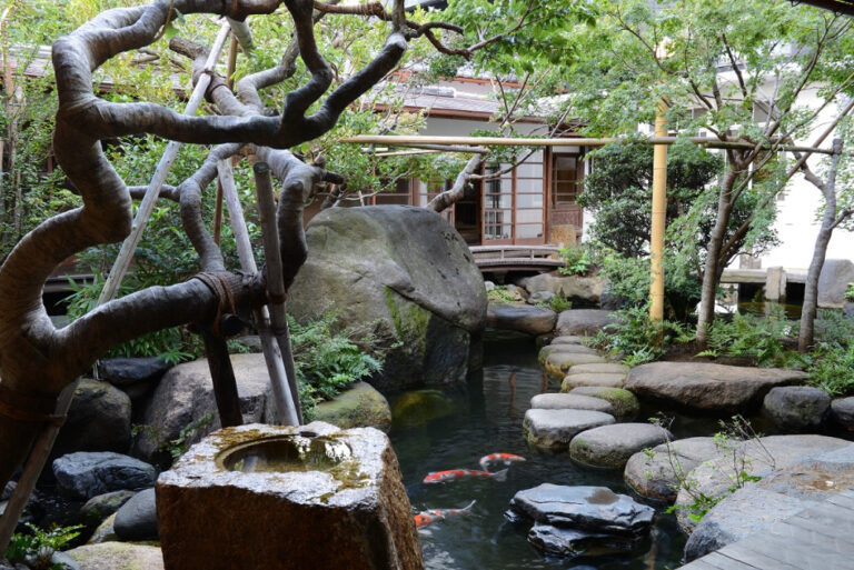 五典の池。中庭は大部分が水面となった美しい造り