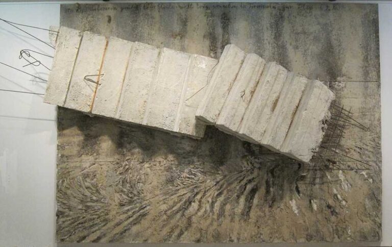 アンゼルム・キーファー『信仰に支えられなかった失われた者たちに心を打たれ、川で太鼓が鳴り響く。』