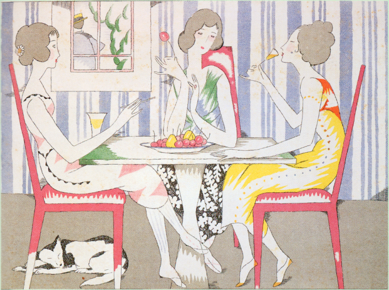 竹久夢二「涼しき装い」（広報誌「三越」大正14年6月口絵）1925年