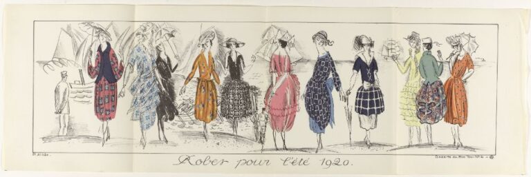 Gazette du Bon Ton, 1920 - No. 4, Pl. 21-24 Robes pour l'été 1920, RP-P-2009-1945-9Public domain, via Wikimedia Commons.