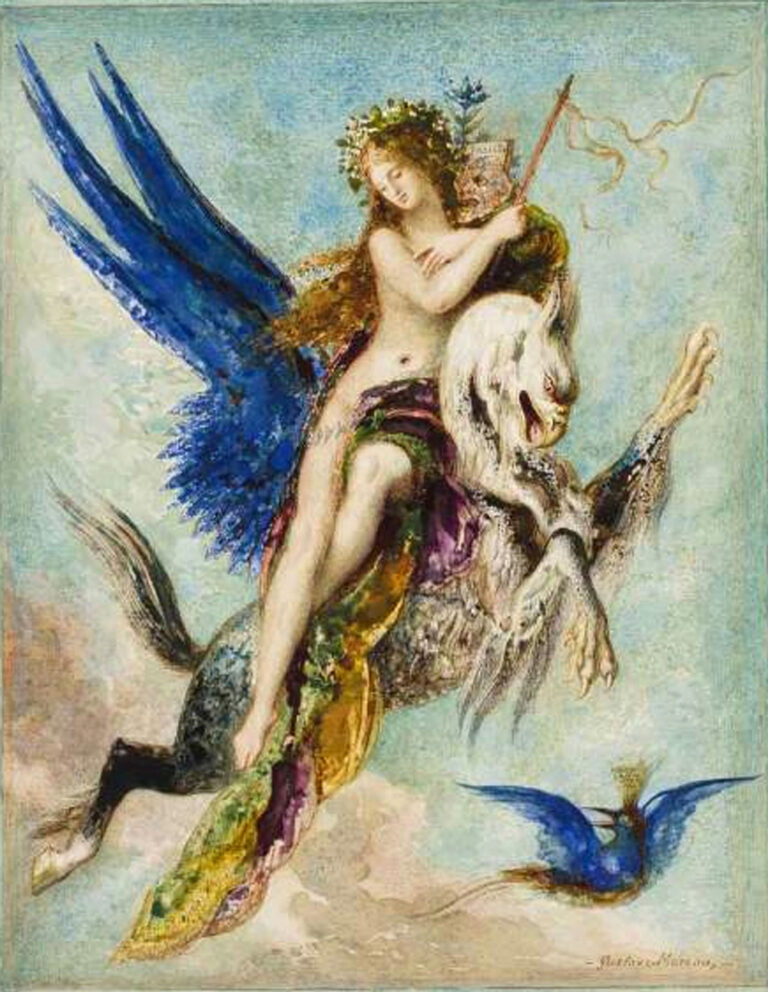 Allegory of Fable, from La Fontaine's Fables, by Gustave Moreau (1879), watercolor, private collection