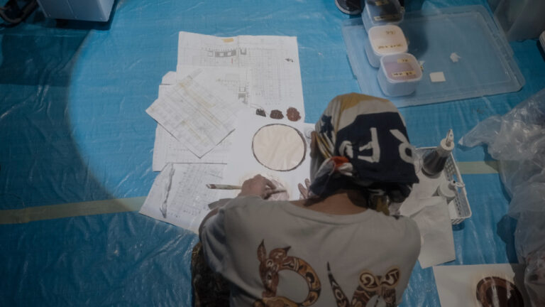 壁画制作の様子 Photos by Yusuke Suzuki