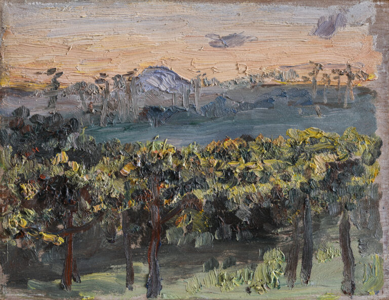 黒田清輝《夕の梨畑》1919年　東京国立博物館所蔵 Image：TNM Image Archives