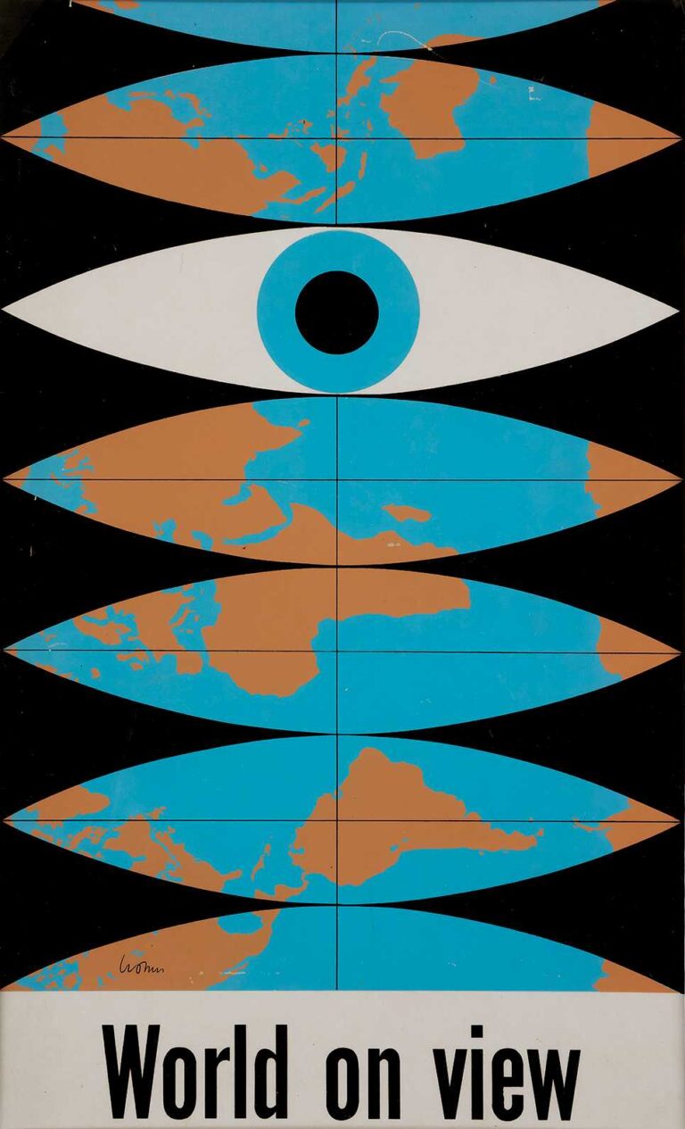 ユネスコ ポスター World on view(世界を見わたす)
