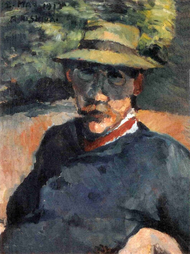 ⑤岸田龍生が描いたバーナード・リーチの絵画