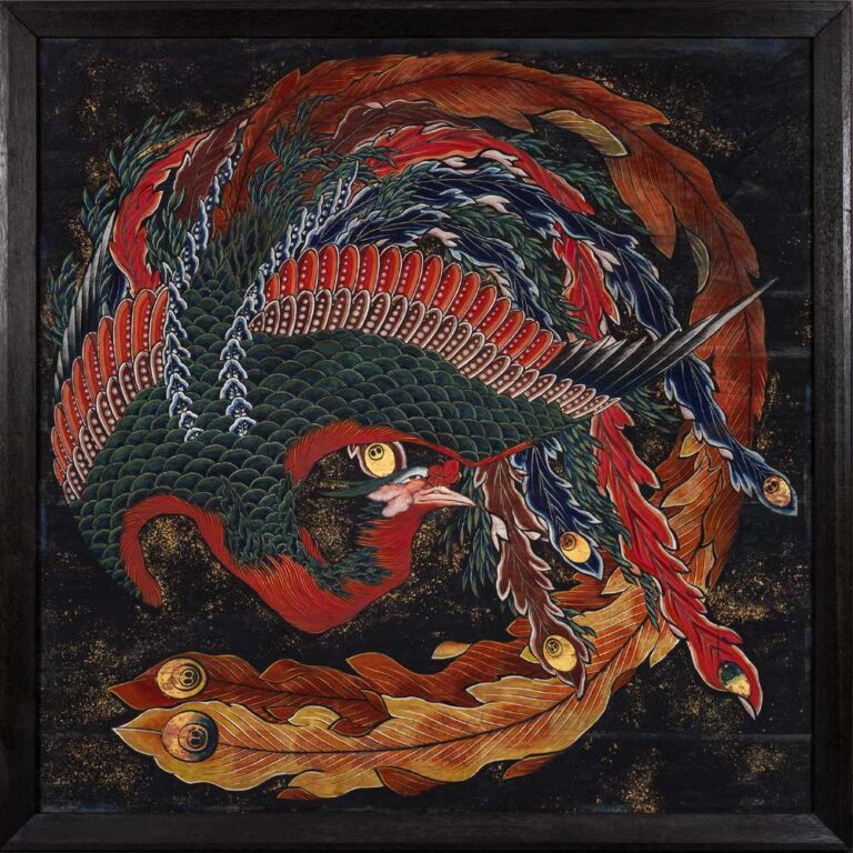 東町祭屋台天井絵「鳳凰」