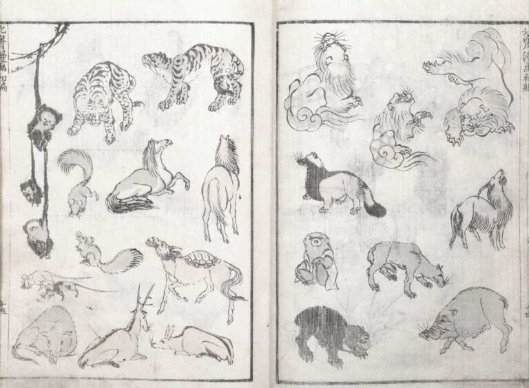 『北斎漫画』初編「動物」