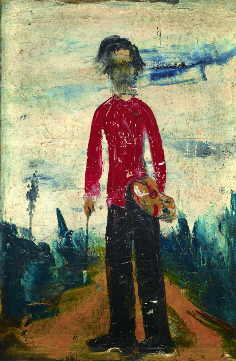 佐伯祐三《立てる自画像》　1924年