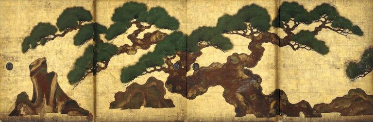 俵屋宗達《松図襖》17世紀初め、養源院