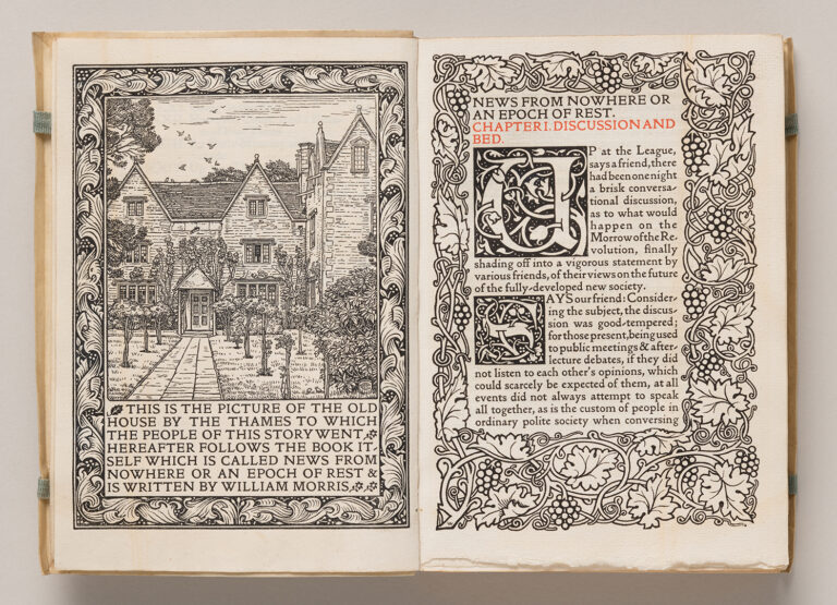 ウィリアム・モリス著、 ケルムスコット・プレス刊『ユートピア便り』