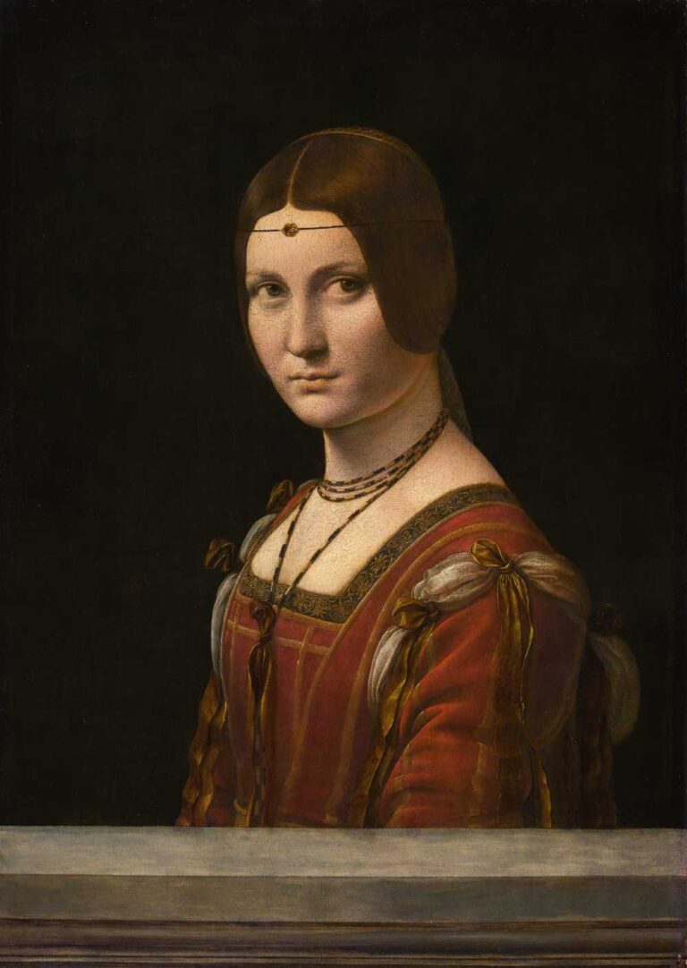 レオナルド・ダ・ヴィンチ《女性の肖像》、誤って付された別称《美しきフェロニエール》 1490–1497年頃