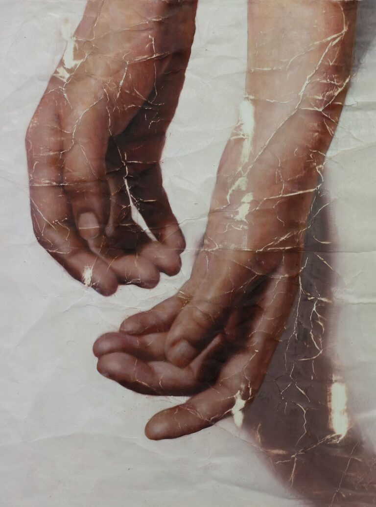 参考作品 oil and acrylic on panel 2025