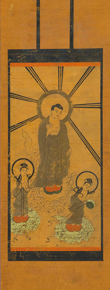 《阿弥陀三尊来迎図》