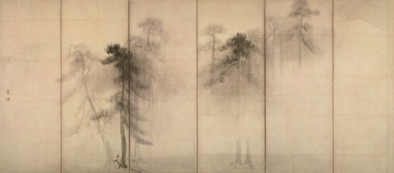 《松林図屏風》左_制作年不詳_東京国立博物館