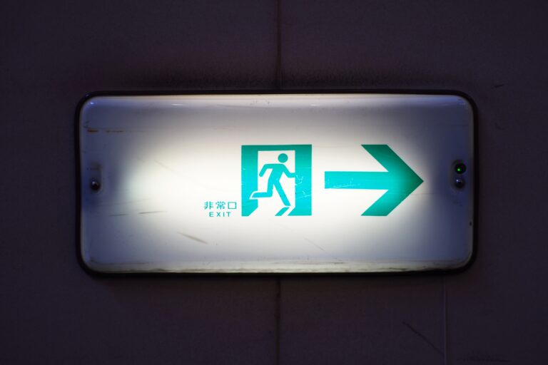 通路誘導灯(筆者撮影)