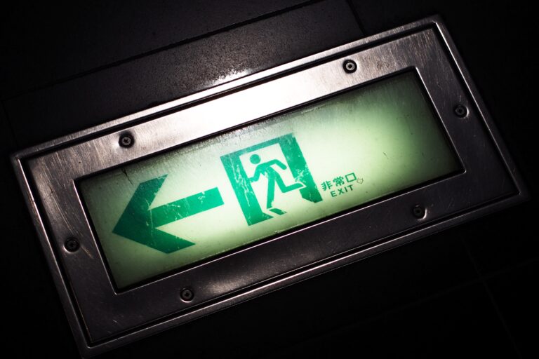 通路誘導灯(筆者撮影)