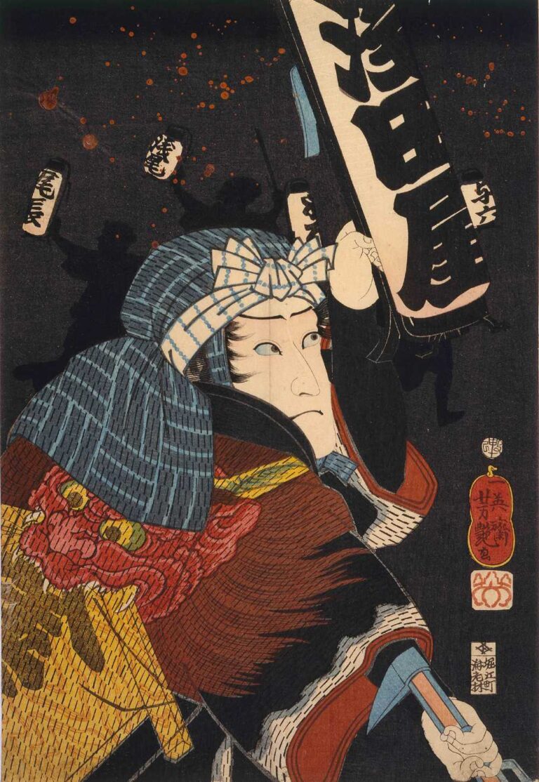 江戸の花夜の賑　歌川芳艶/画　万延元年(1860)