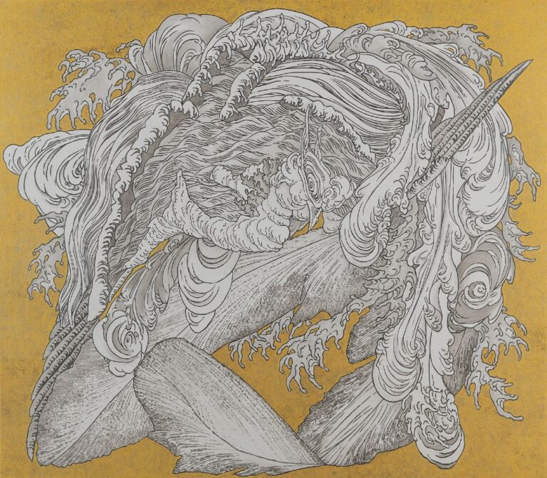 福田美蘭「岩松院本堂天井絵　鳳凰図」