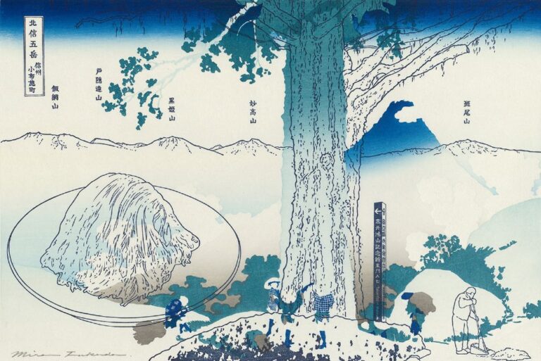 福田美蘭「北信五岳　信州小布施町」