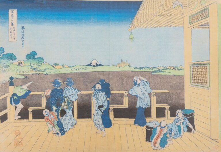 福田美蘭「冨嶽三十六景　五百らかん寺さざゐどう」