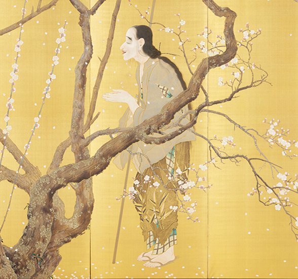 下村観山　《弱法師》（右隻、部分） 1915（大正4）年 重要文化財 東京国立博物館蔵 Image: TNM Image Archives （前期展示3/17-4/12）