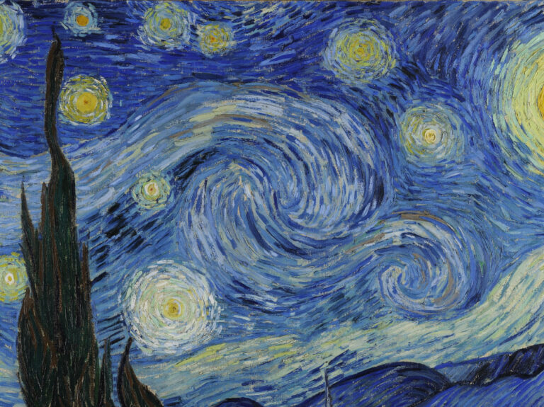 フィンセント・ファン・ゴッホ《星月夜》（部分）