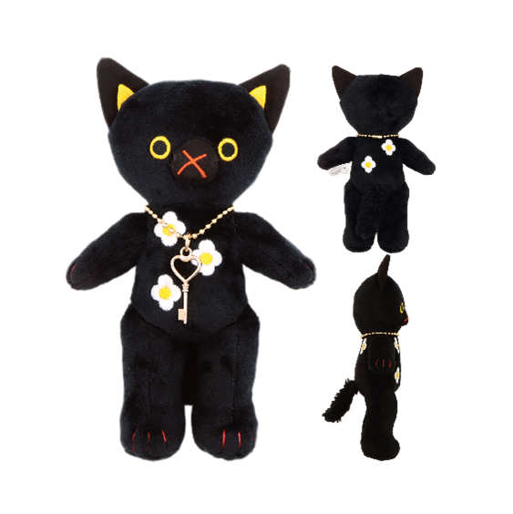 ぬいぐるみ（ひみつの黒猫）