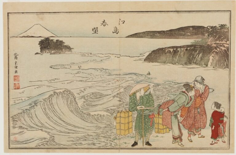 葛飾北斎《江島春望》（1797年）