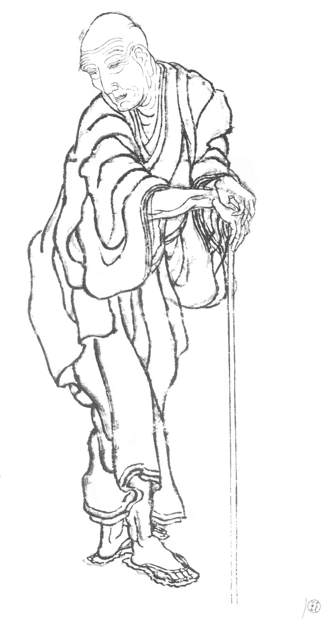 葛飾北斎《自画像》（1839年ごろ）