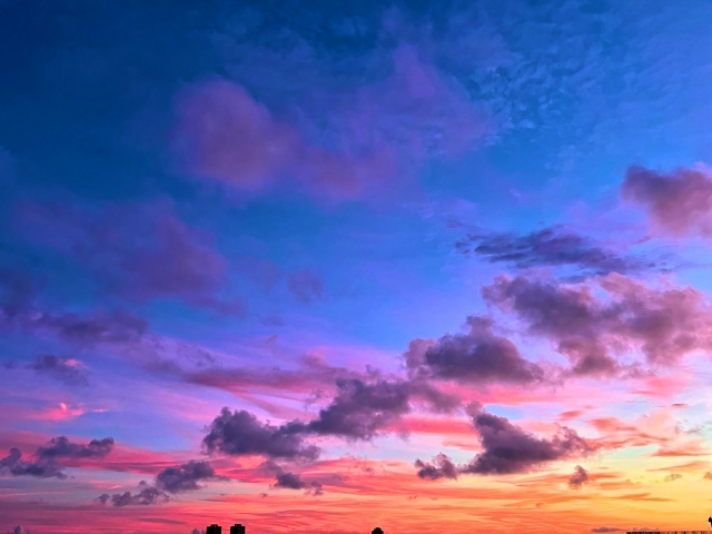夕日 マジックアワーな空