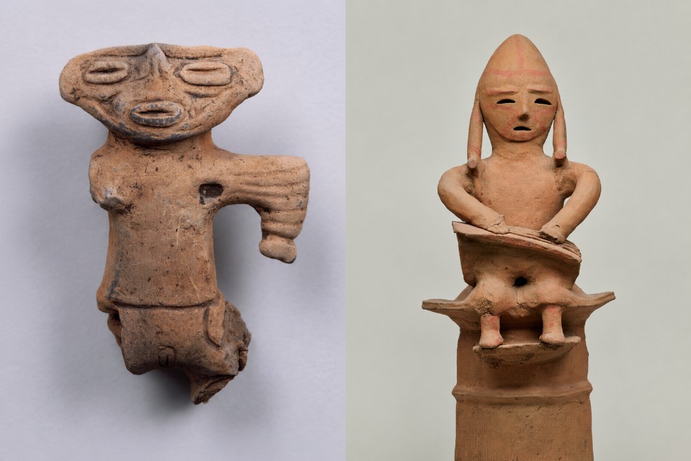 女性の土偶　発掘品　板状土偶　埴輪　縄文時代 土偶とハニワの違い、説明できる？ヒトガタに見る造形と世界観の