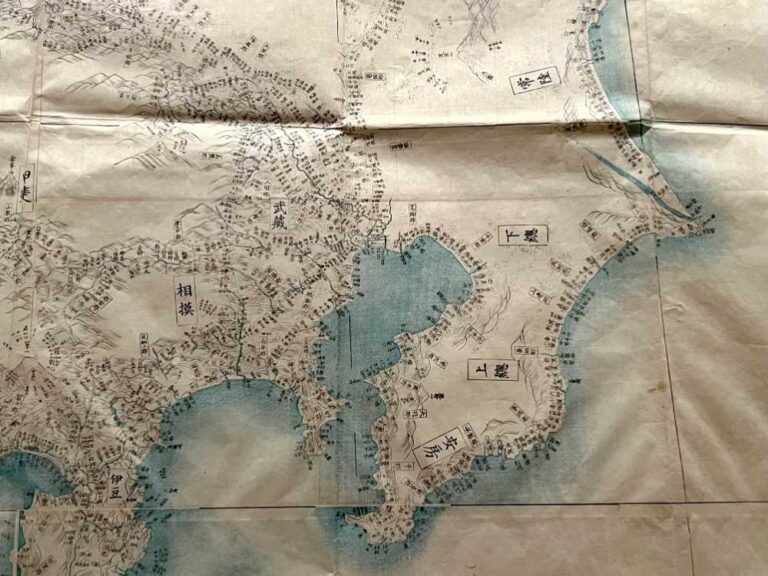『官板実測日本地図』（部分）　開成所 刊　1865〜67年　印刷博物館蔵
