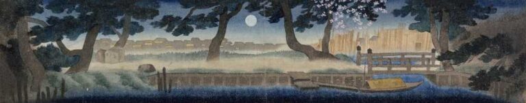 小村雪岱《「稽古扇」舞台装置原画》