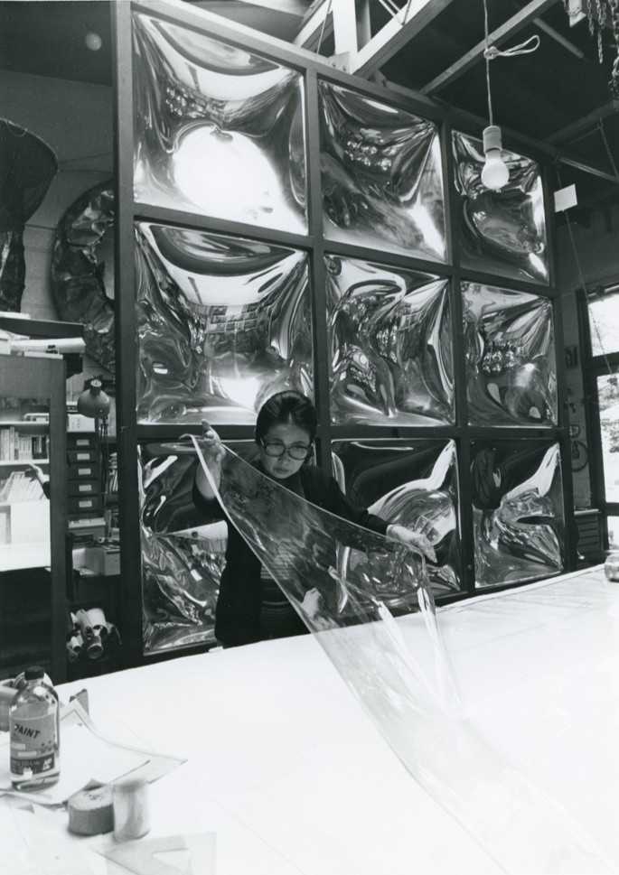 多田美波研究所での制作風景　1978　撮影：成瀬友康