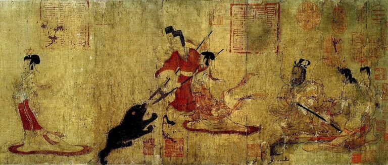 顧愷之 人物画 中国書画 絹本 古画 工芸画 画芯 90×46cm 顧愷之《女史箴図》とは？中国絵画の至宝がわずか25ポンドで売られた